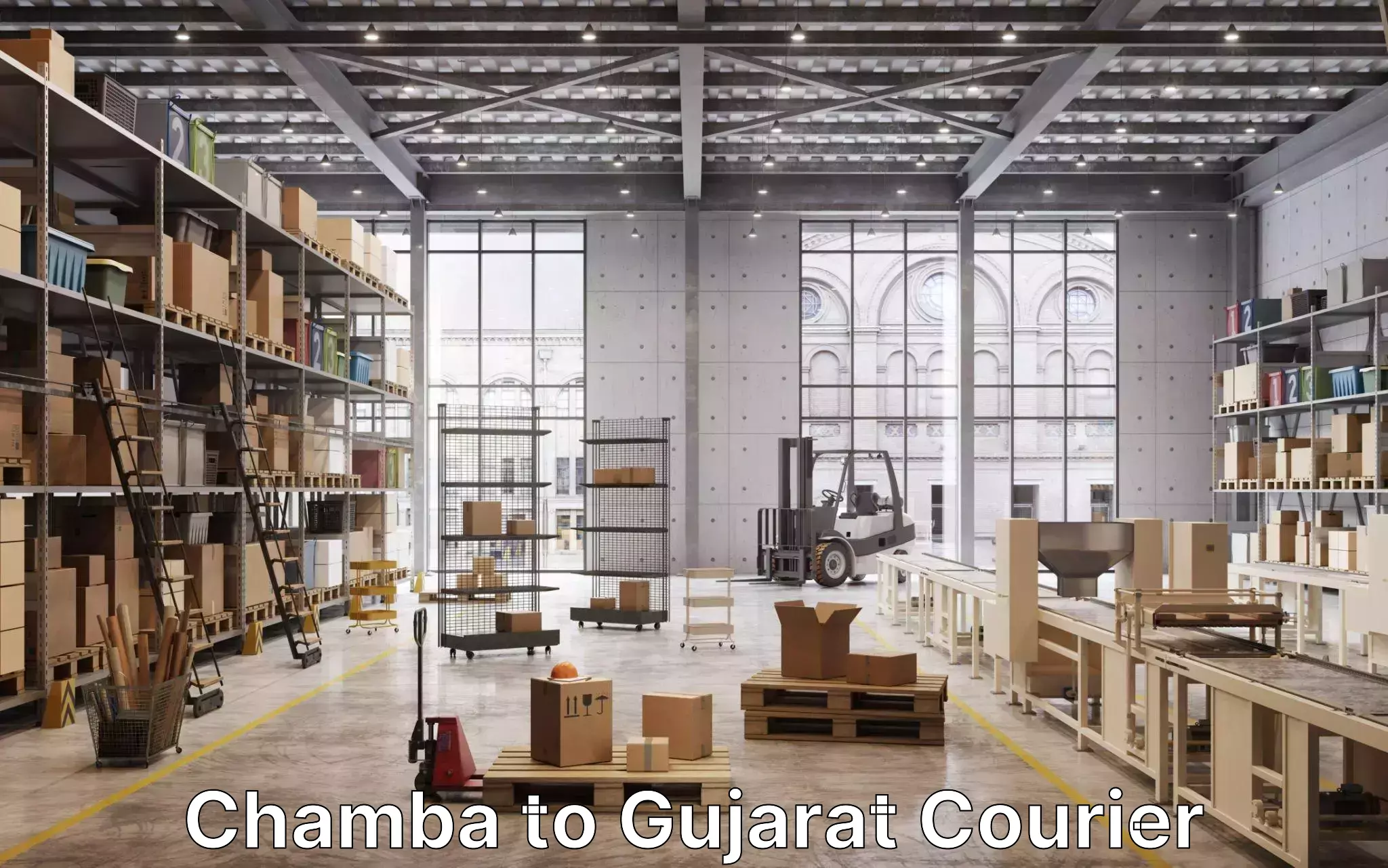 Nationwide furniture transport Chamba to Gujarat