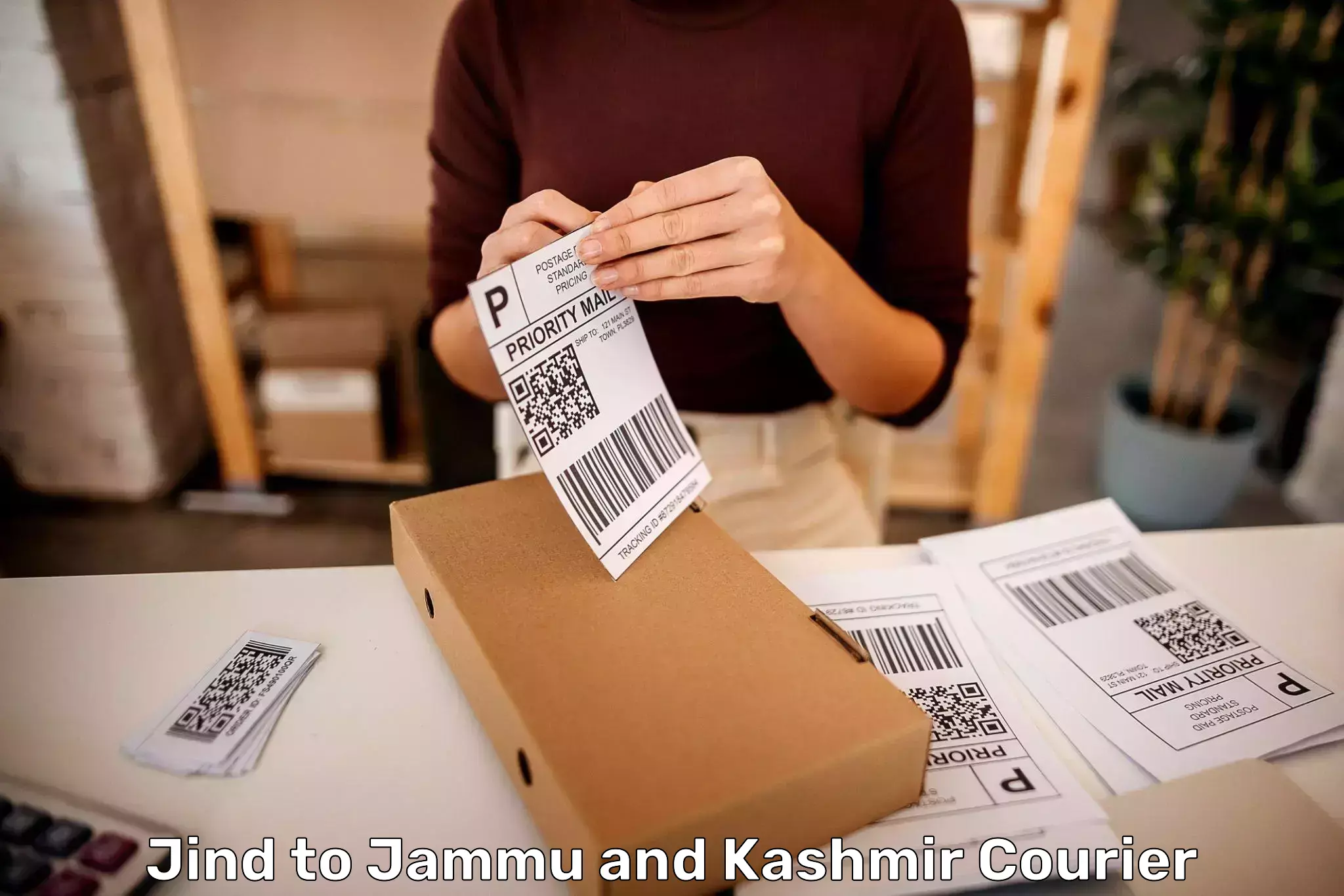 Baggage delivery technology Jind to Kishtwar