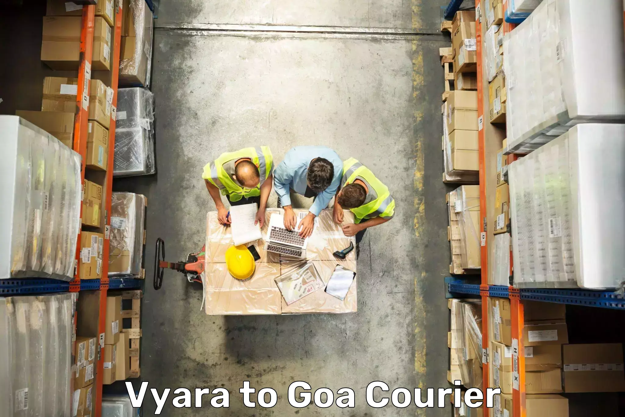 Doorstep luggage pickup Vyara to Goa