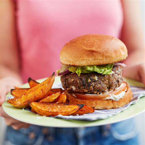 BlackBeanBurgerswithSweetPotatoFries