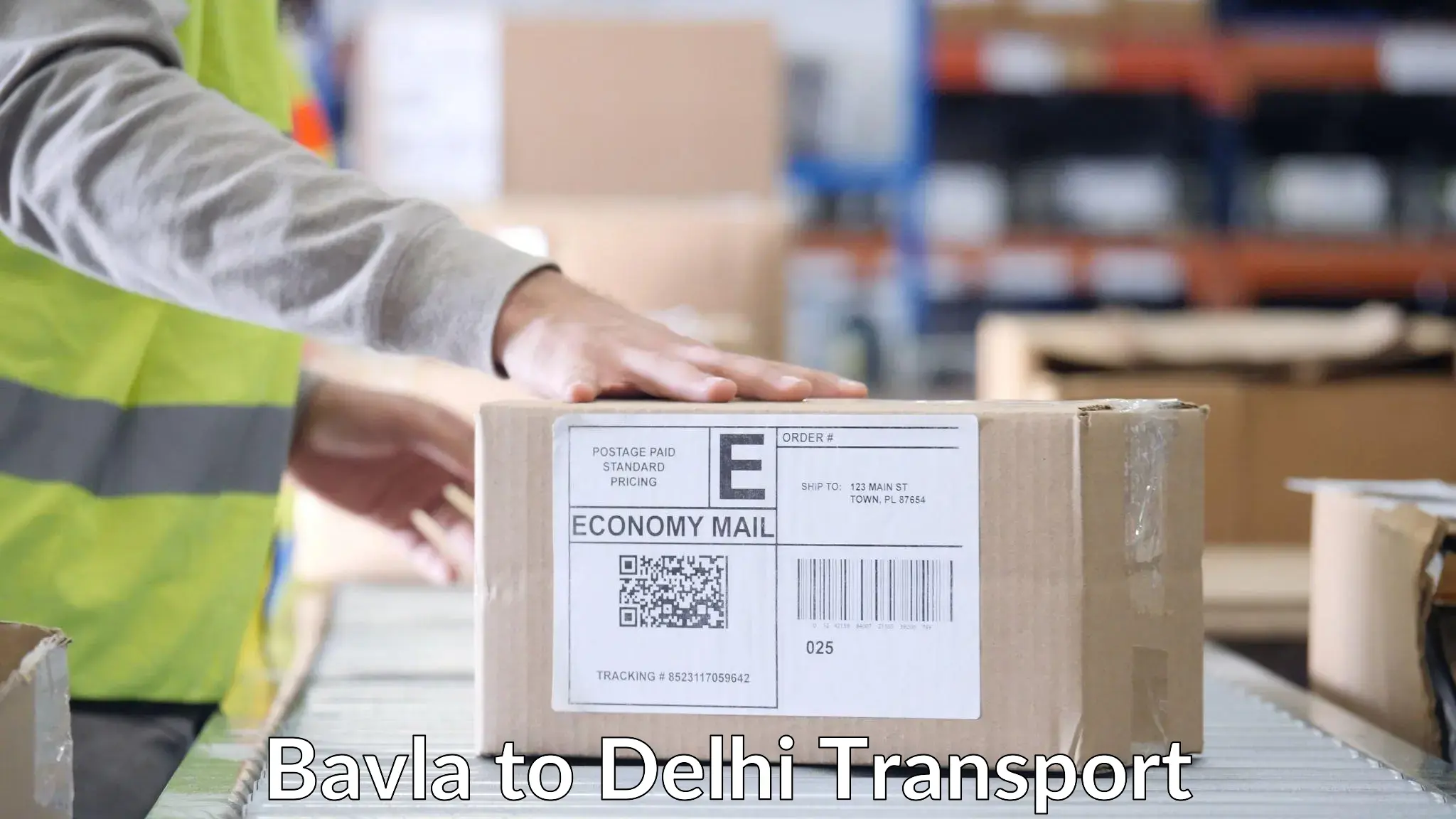 Two wheeler parcel service in Bavla to Jawaharlal Nehru University New Delhi