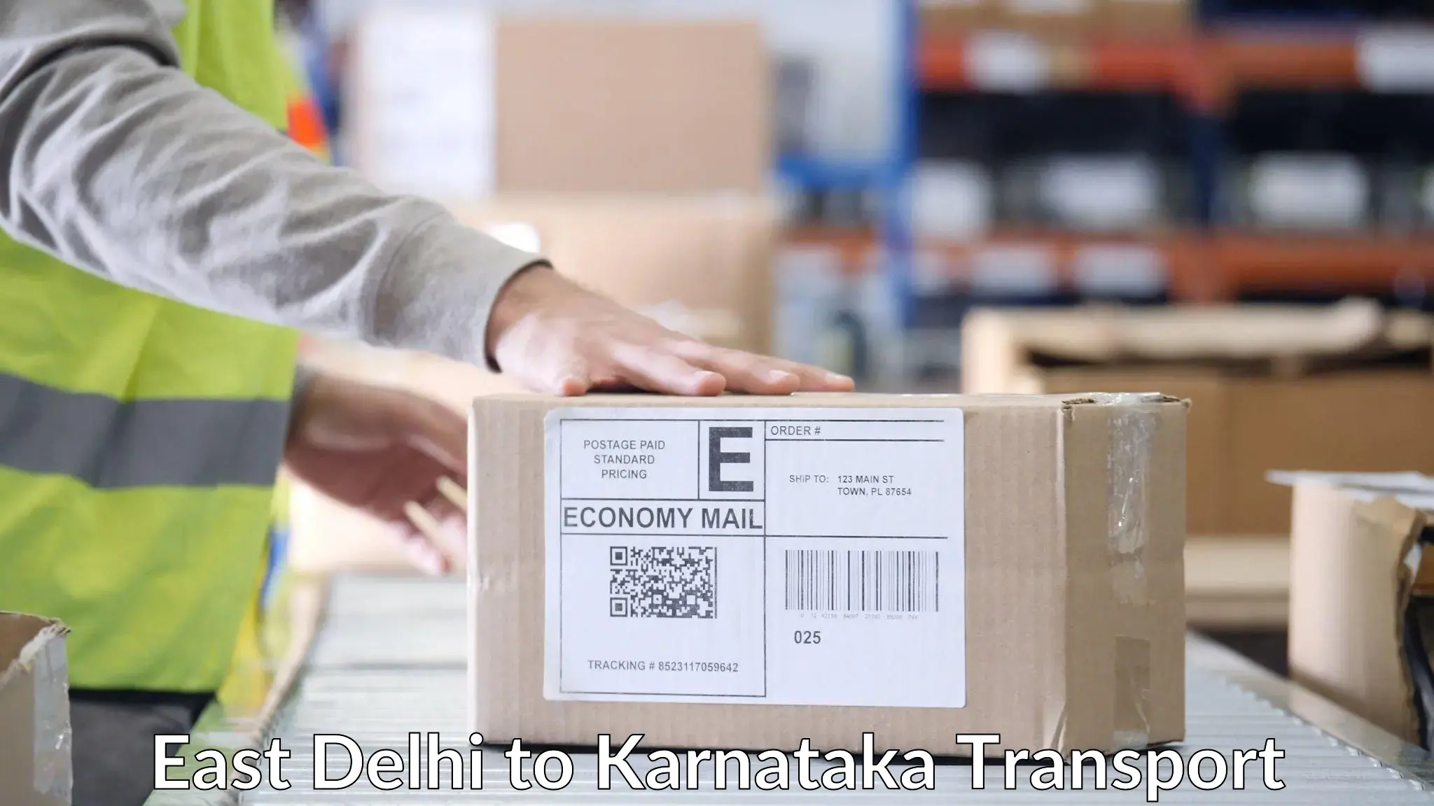 Commercial transport service East Delhi to Bailhongal