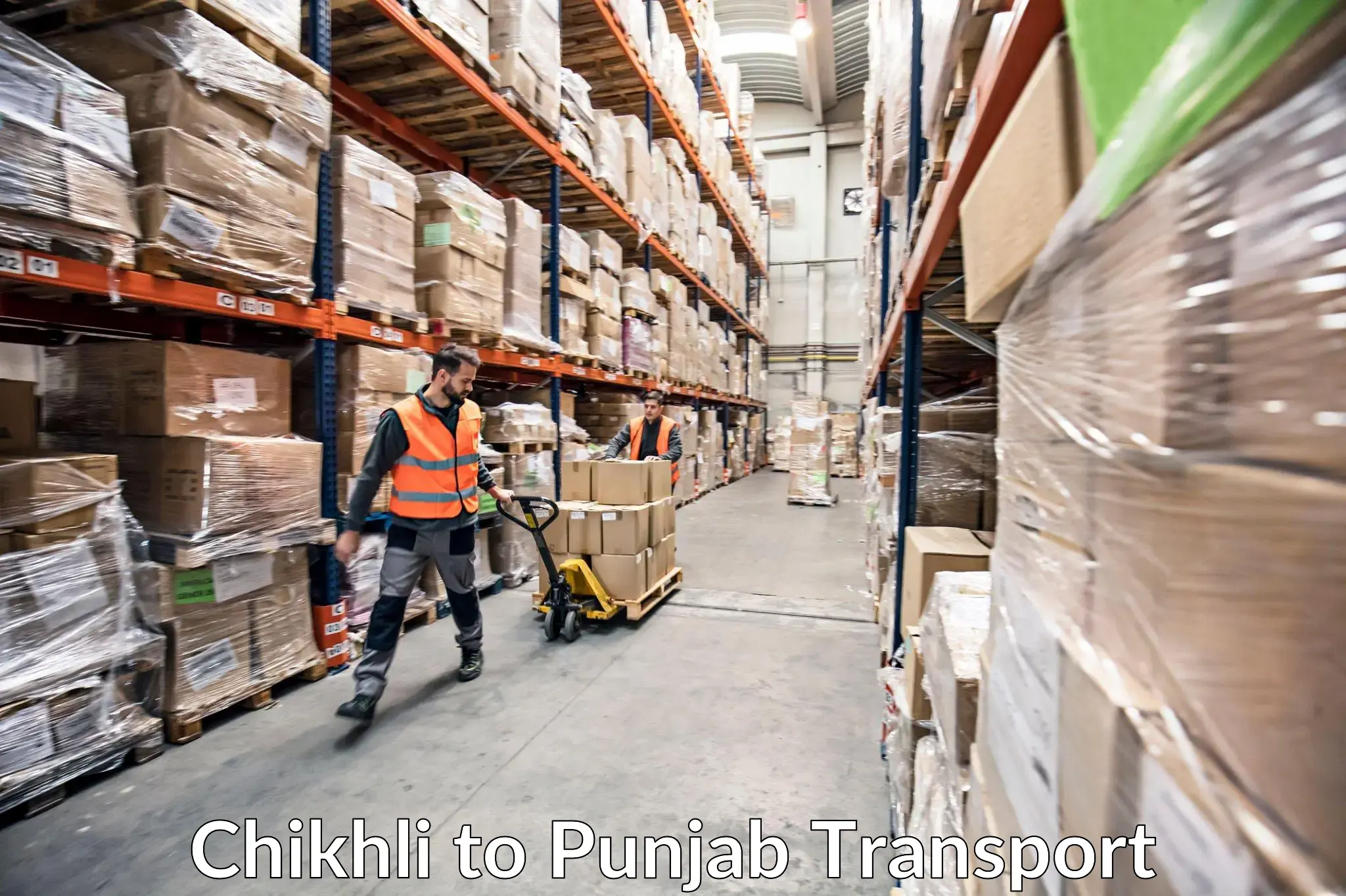 Truck transport companies in India Chikhli to Pathankot