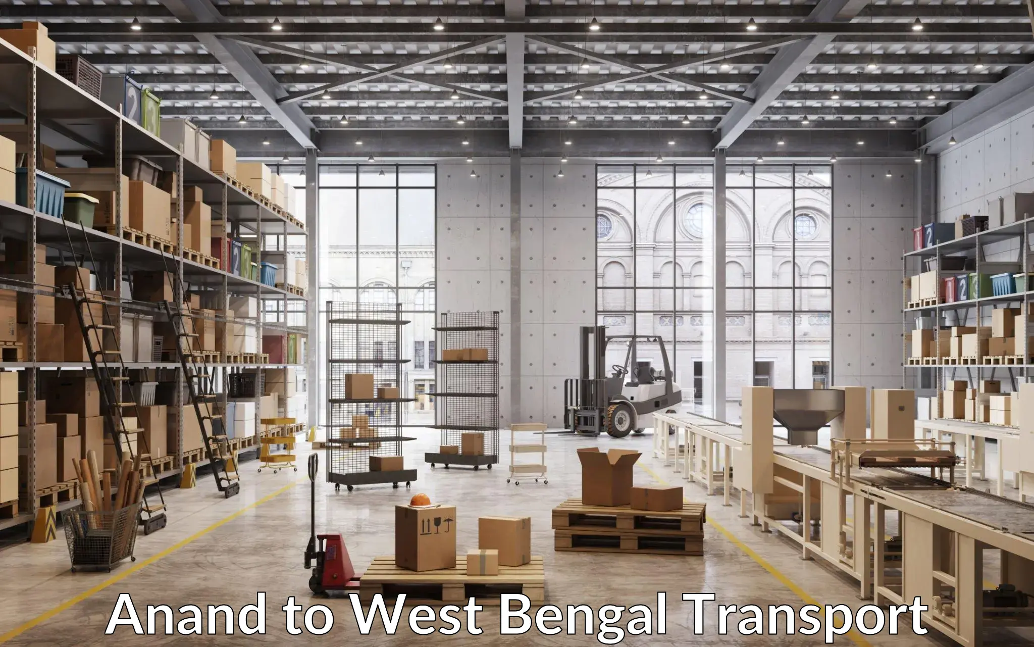 Nearby transport service Anand to West Bengal