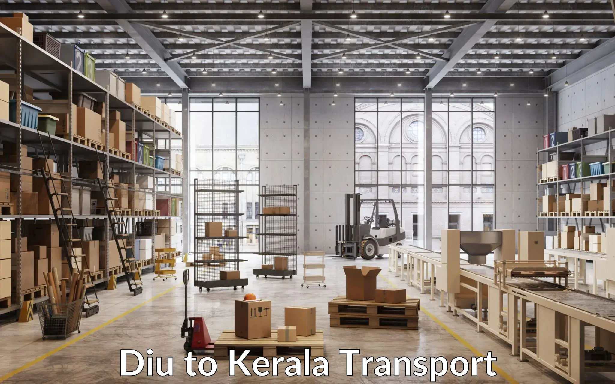Truck transport companies in India in Diu to Shoranur