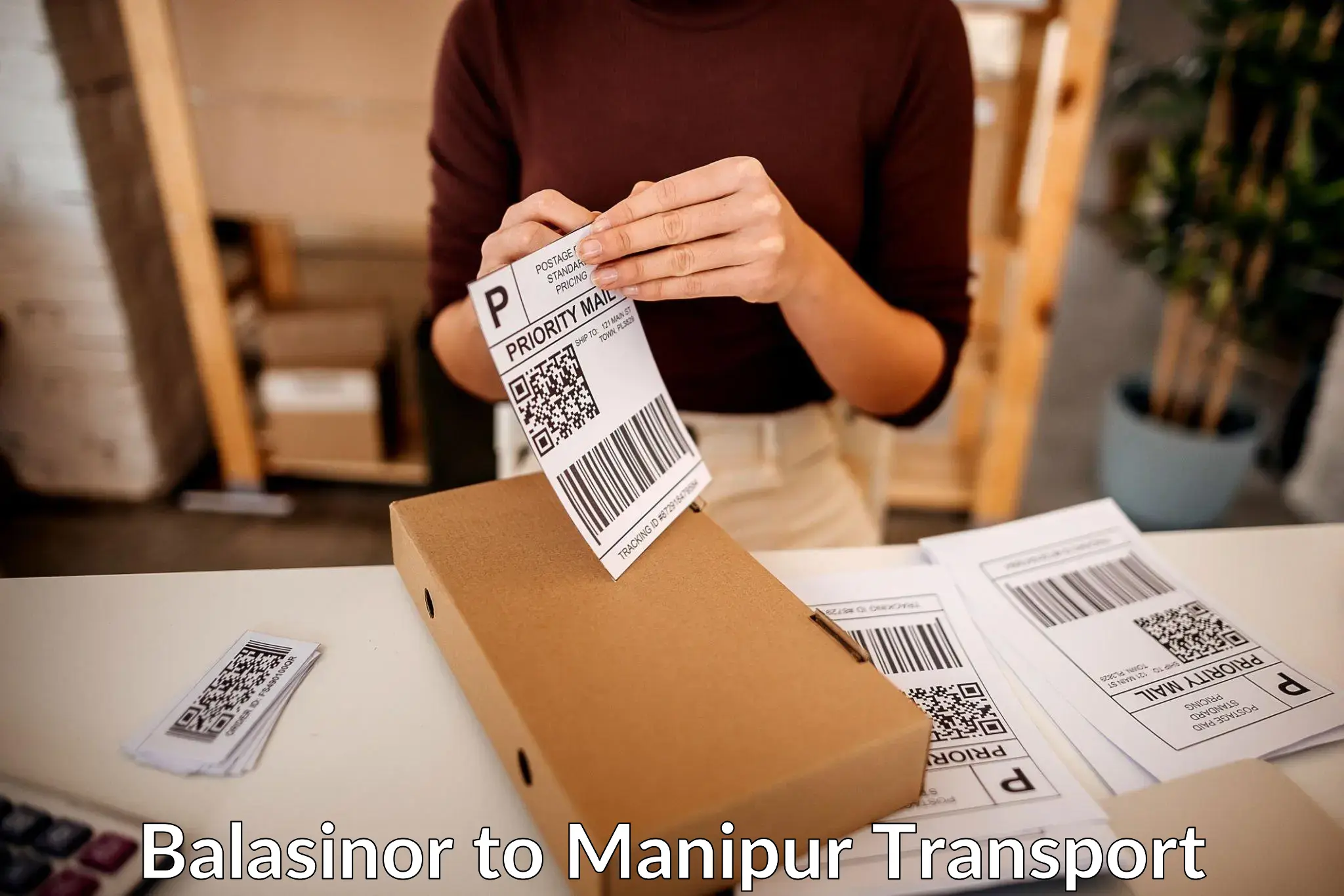 Online transport service Balasinor to Manipur